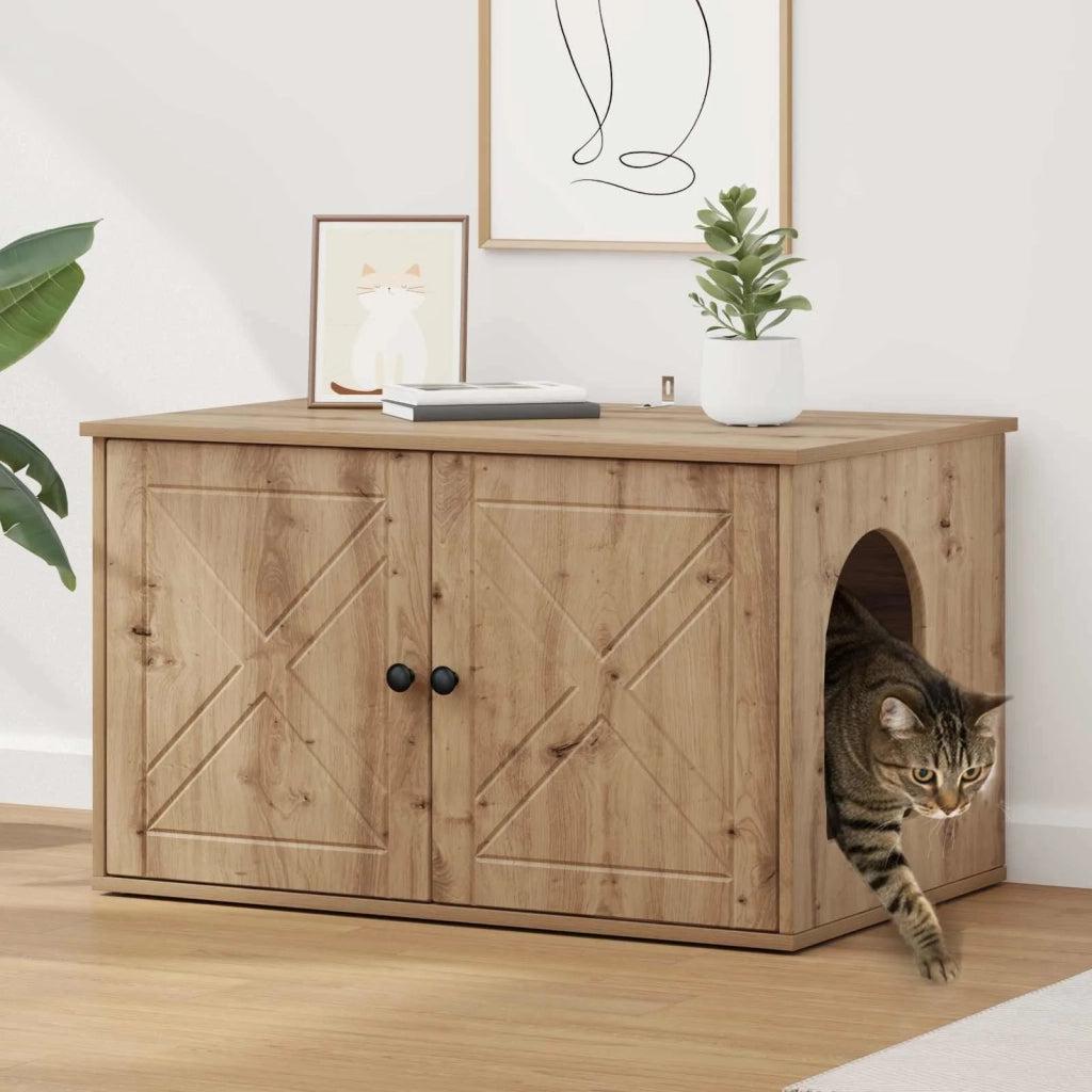 Casa per Gatti Rovere Artigianale 85 x 55 x 50 cm