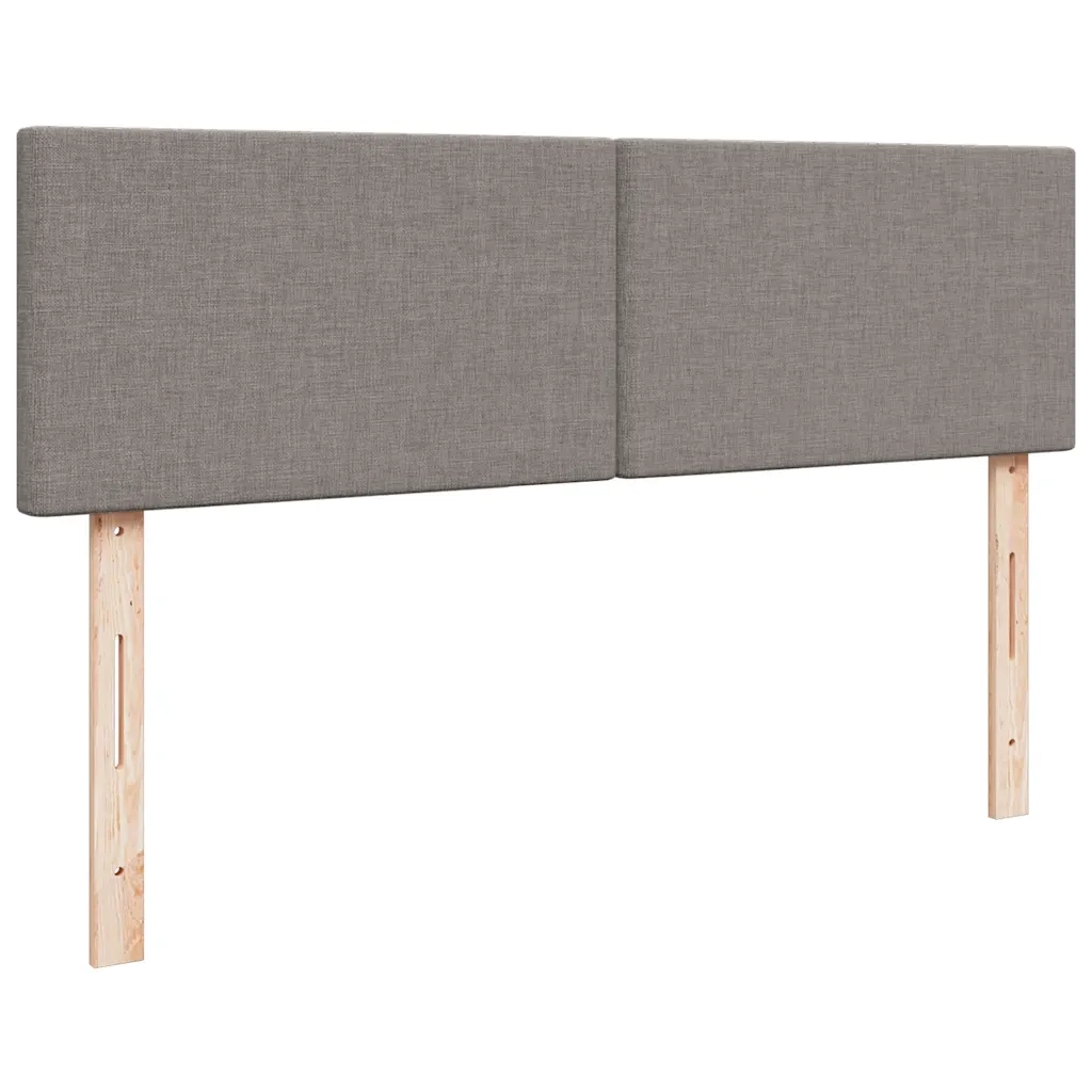 Struttura Letto Pouf con Materassi Tortora 160x200cm in Tessuto 3311970