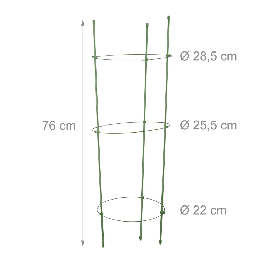 Set di 2 gabbie per pomodori regolabili giardino balcone 76 cm in plastica verde 13_0003910