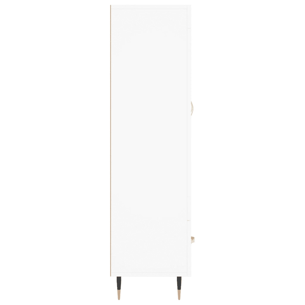 Credenza | Madia | Buffet da pranzo | Armadio da pranzo Bianca 69,5x31x115 cm in Legno Multistrato