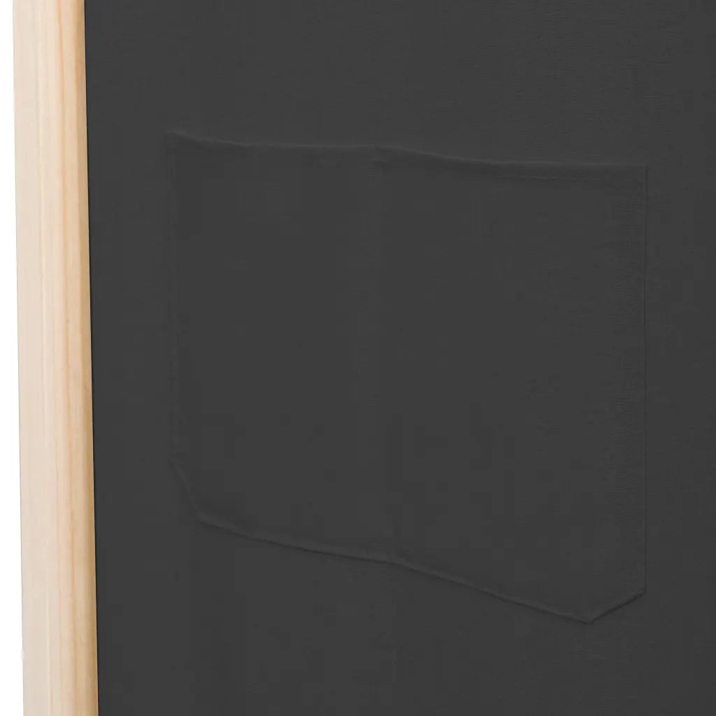 Divisorio Ambienti | Divider per stanze | Paravento a 6 Pannelli Grigio 240x170x4 cm in Tessuto