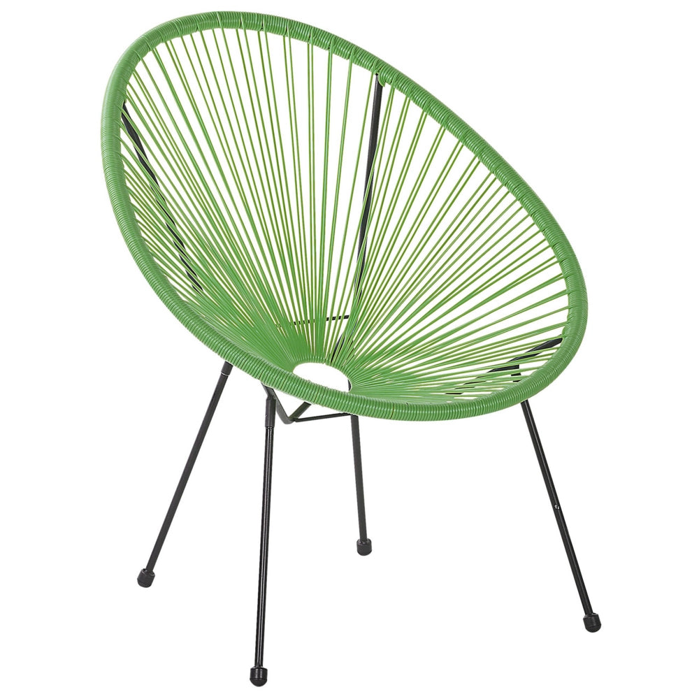 Sedia da giardino verde Rattan Sintetico Papasan stile moderno