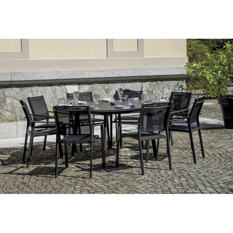 Tavolo Tropea ø120/170 Alluminio Antracite Moia