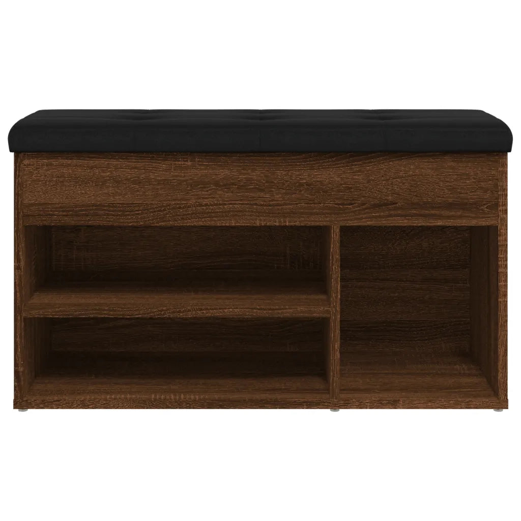 Panca per Scarpe Rovere Marrone 82x32x45,5 cm Legno Multistrato 835032