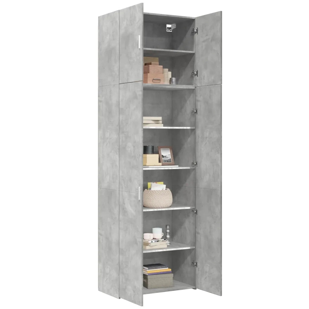 vidaXL Credenza Grigio Cemento 80x42,5x249 cm in Legno Multistrato