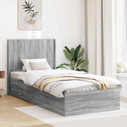 Struttura del letto con stoccaggio e testata Sonoma grigio 3414162