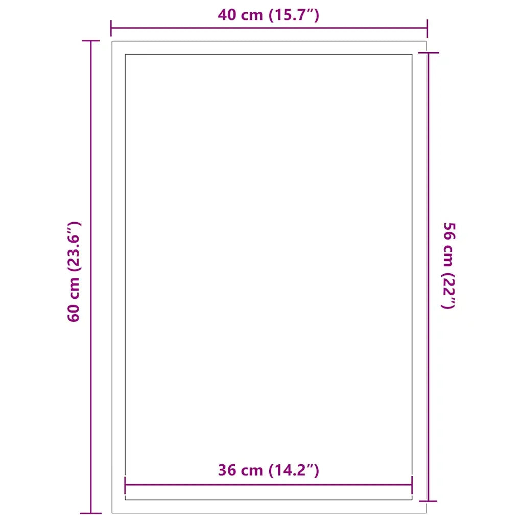 vidaXL Zerbino Nero 40x60 cm