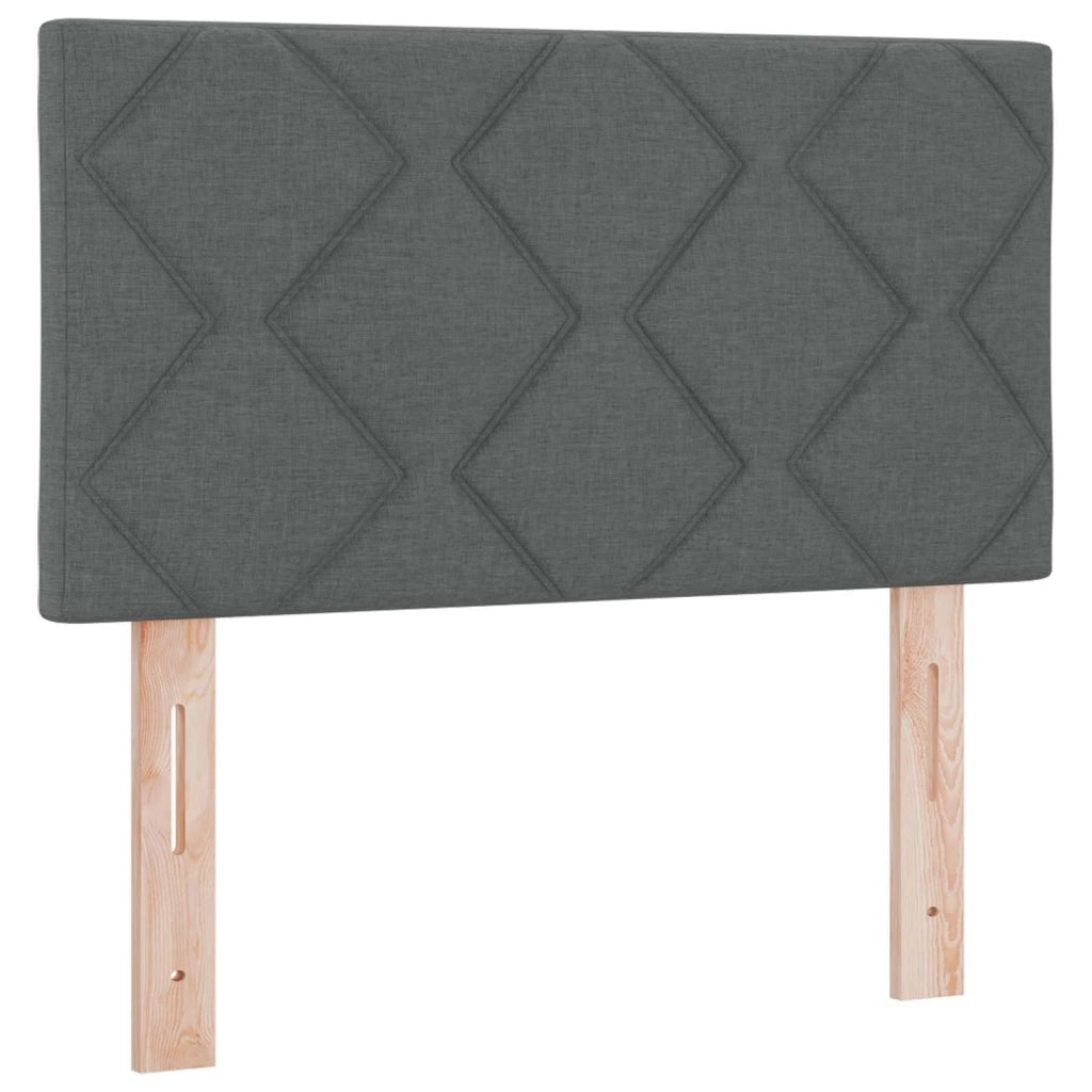 Letto box spring con materasso Grigio Scuro 90 x 200 cm Tessuto 3450398