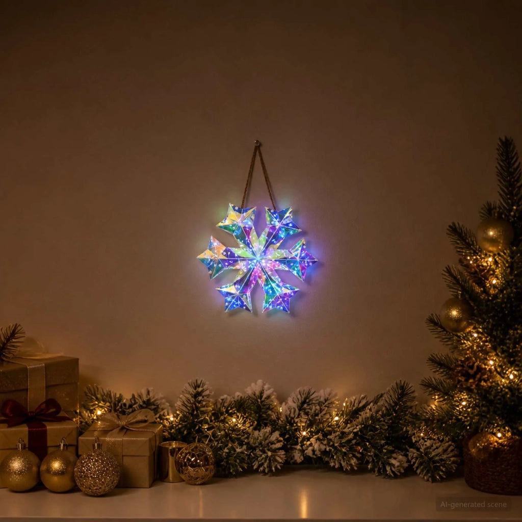 Fiocco di neve LED prismatico iridescente Multicolore 42056639