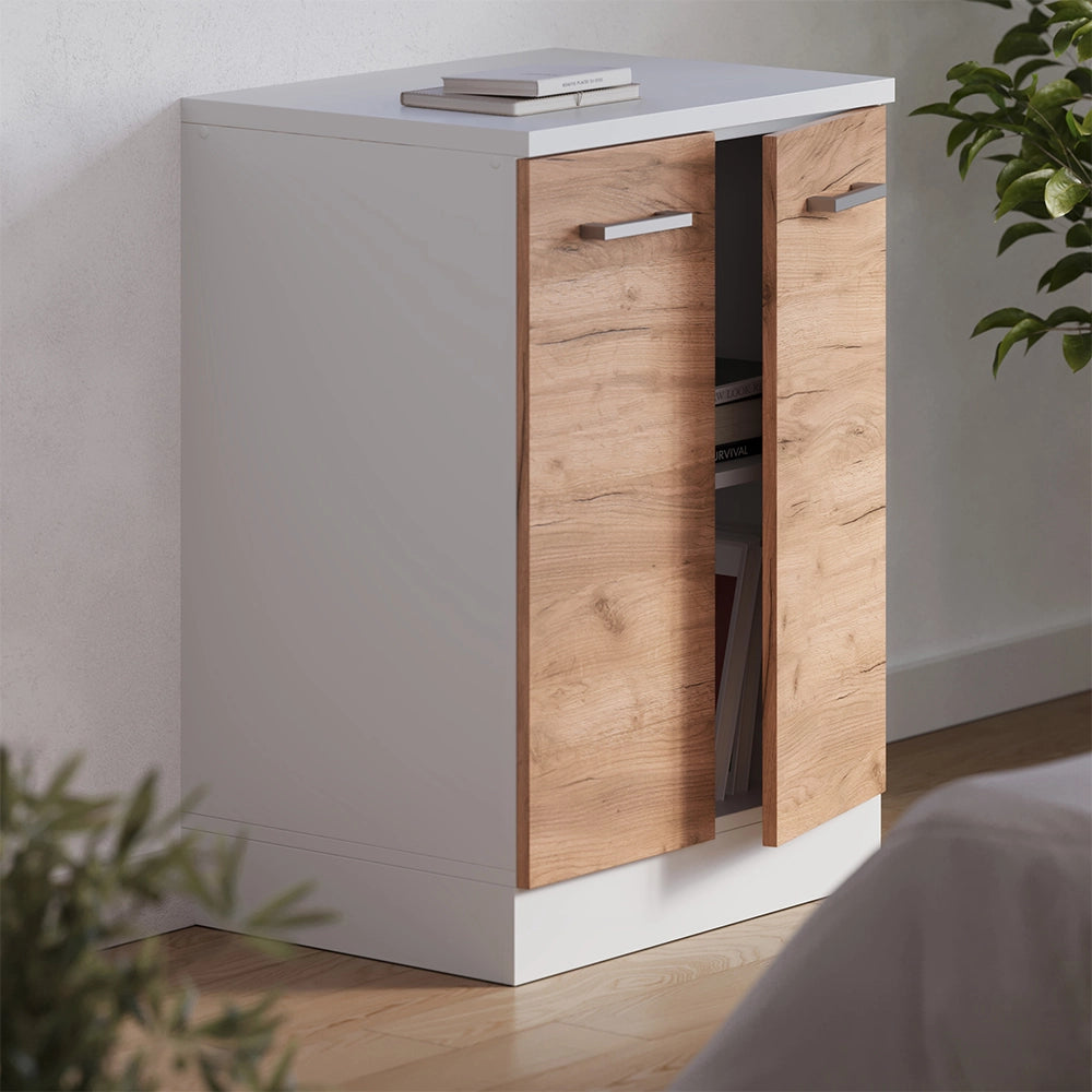 Mobile per mansarda Rion Rovere dorato/Bianco 60 x 83.8 cm senza inclinazione con 2 ante Vicco