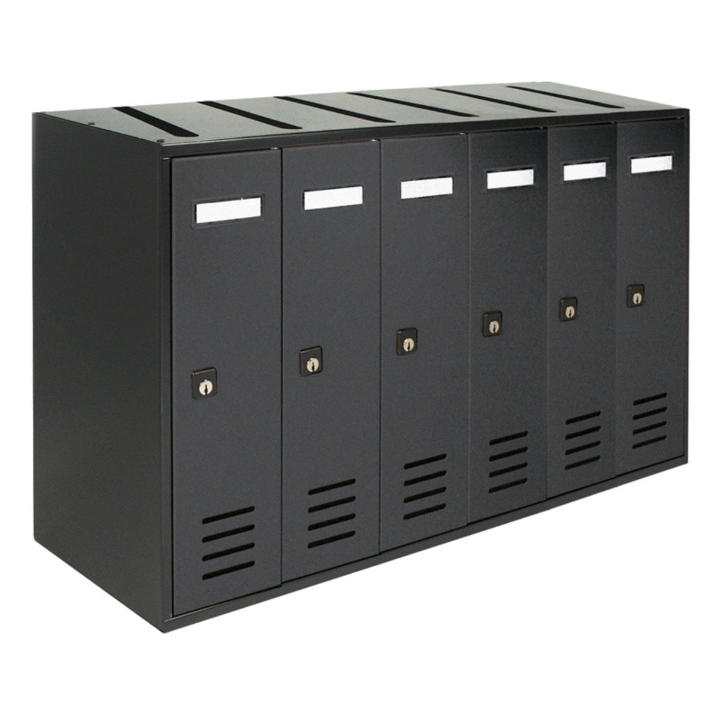 ALUBOX CUBO Cassette Postali Condominiali 6 Posti CUBO 38,5X63X25 Cm In Lamiera Zincata Cassetta Postale Condominiale Verticale Da Esterno E Interno Protetto COLORE: ANTRACITE