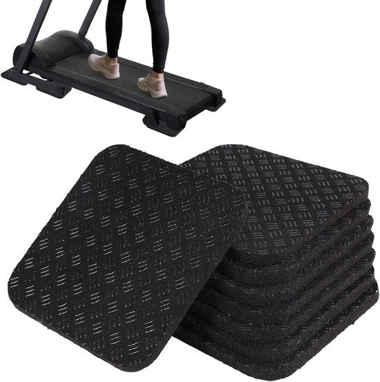 Pads di supporto per attrezzatura fitness 8 pezzi - Mattonelle antiscivolo per pavimenti in legno di rovere