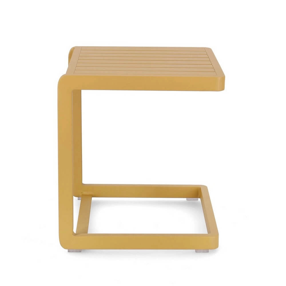 Set di 2 Tavolini da Esterno in Alluminio Verniciato 40x40x45 cm - STRONG