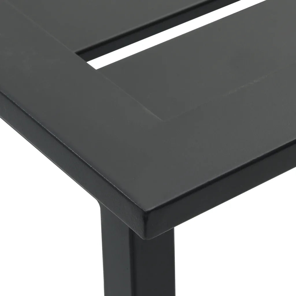 Set Bar da Giardino 5pz Nero in Acciaio Verniciato a Polvere 3283751