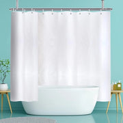 Douchegordino 240x200 Bianco Antischiuma, Tela Polyester Stoffa Douchegordino con Magnete Impermeabile alla Marea Lavabile in Macchina, Larghezza Extra 240 x Altezza 200cm