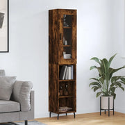 Credenza Rovere Fumo 34,5x34x180 cm in Legno Multistrato 3199382