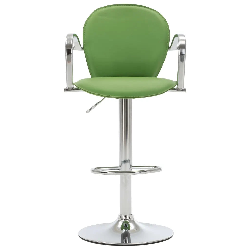 Sgabelli da Bar con Braccioli 2 pz Verdi in Similpelle 249709
