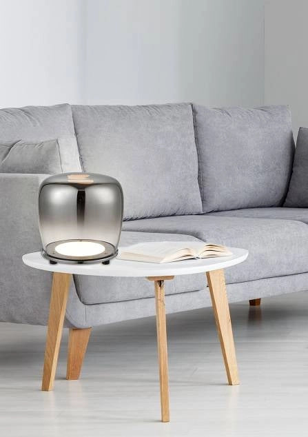 Candellux BERLOZ lampada da terra LED nera fumé 3000K