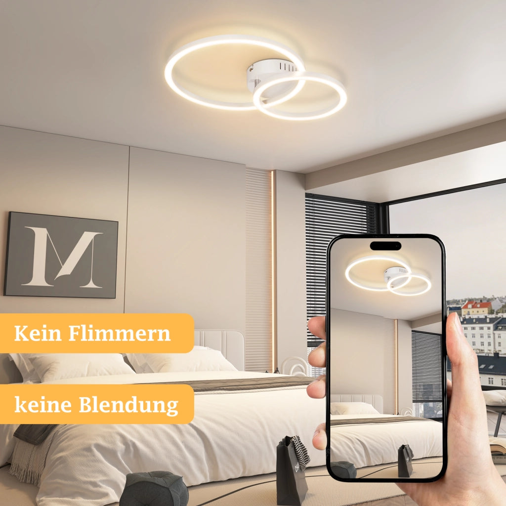 ZMH Lampada da Soffitto LED 23W Bianco Luce Calda Moderna per Soggiorno Camera da Letto Corridoio