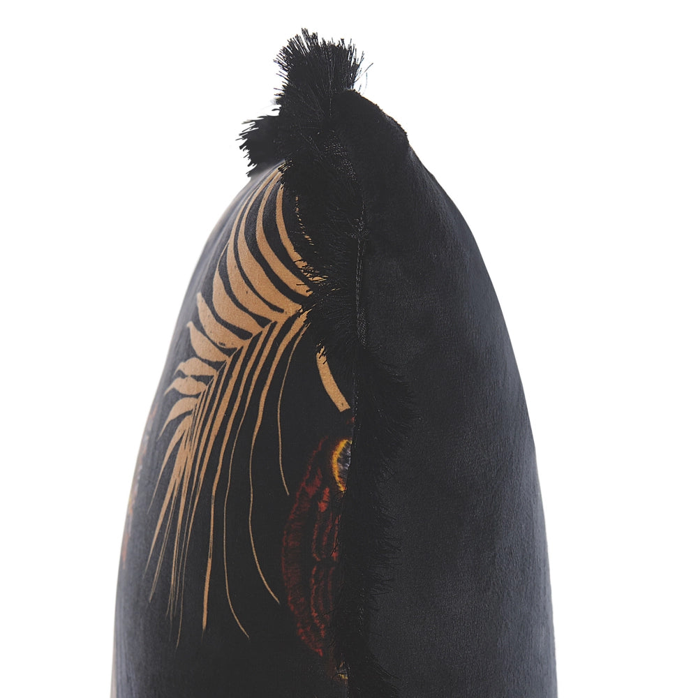Set di 2 cuscini decorativi Animale Nero 45 x 45 cm Motivo Tigre moderno Glamour Decor
