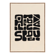 Decorazione murale tufted Tine — nero e avorio 50x70 cm