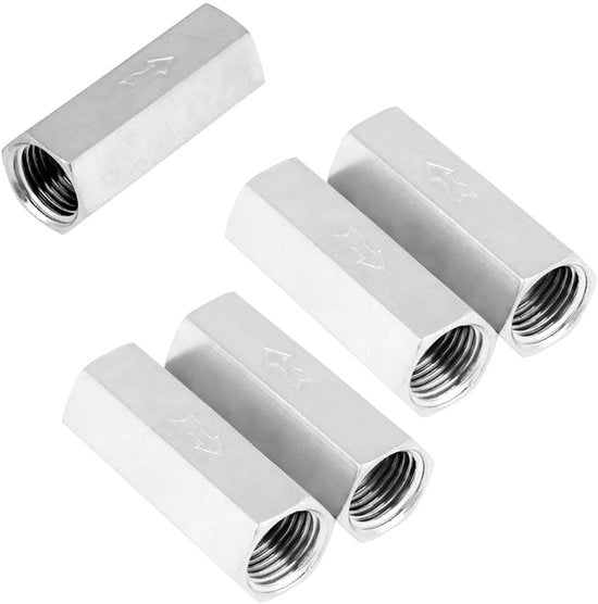Valvola di ritorno 1/4'' - 5 pezzi - Alta qualità rame - Resistenti allo shock - Eterne alla pressione - Ricambi - Vaso di regolazione