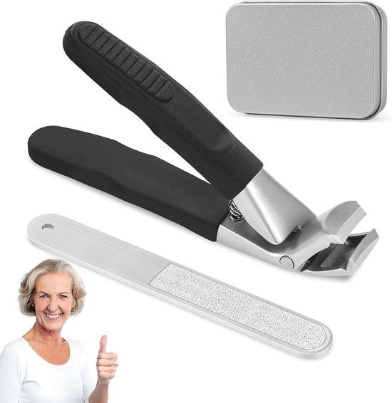 Nagelknipper ergonomico per anziani con ampio foro mascellare - Nagelknipper in acciaio premium per uomo e donna