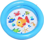 Bagnetto gonfiabile per bambini - vasca da bagno portatile per bambini con fondo a bolle di sicurezza - vasca rotonda blu - attrezzo per acqua estivo per bambini