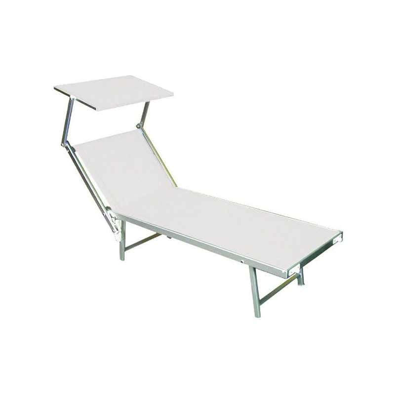 Lettino Alluminio Sea V/I Bianco Vette 07162