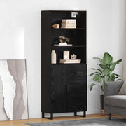 Credenza con cassetto 2 pcs Rovere Nero Legno multistrato 3416213