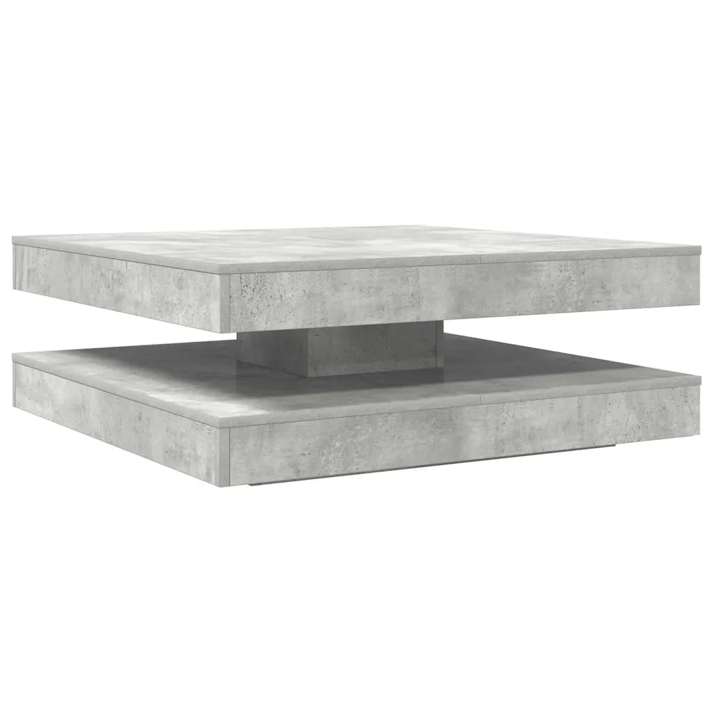 Tavolino da CaffÃ¨ Girevole a 360 Gradi Grigio 90x90x34,5 cm