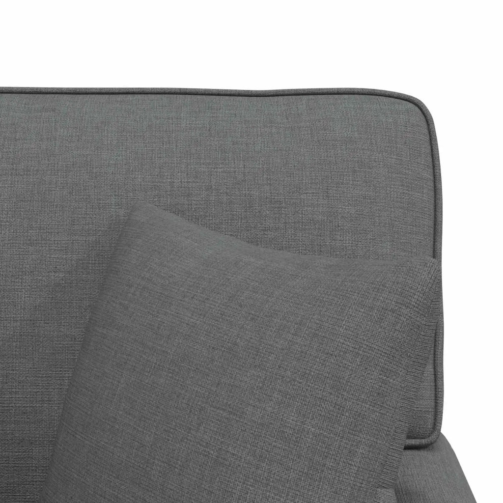 Chaise Longe con Gonna con cuscino 3 pz Grigio scuro Tessuto CFW1105178