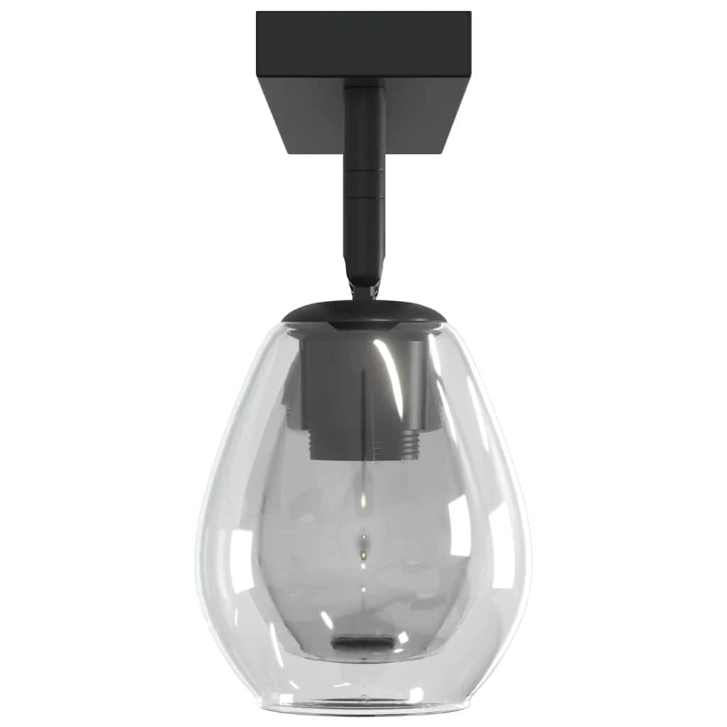 Faretto da soffitto moderno orientabile per interni 54 x 13 x 26 cm atmosfera accogliente vetro nero 02_0058435