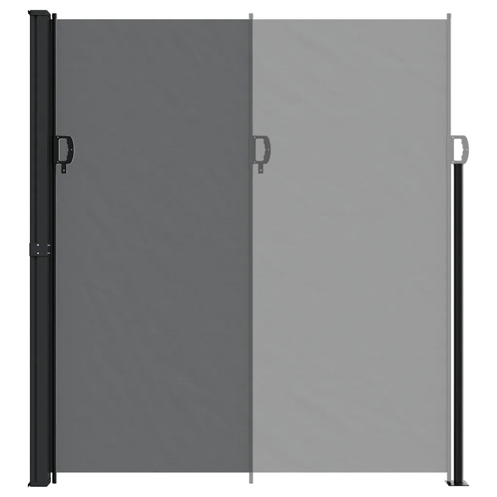 Tenda da Sole Laterale Retrattile Nera 220x300 cm 4004369