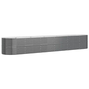 Fioriere | Cassetta per fiori | Letto da Giardino in Acciaio Zincato 440x80x68 cm Antracite