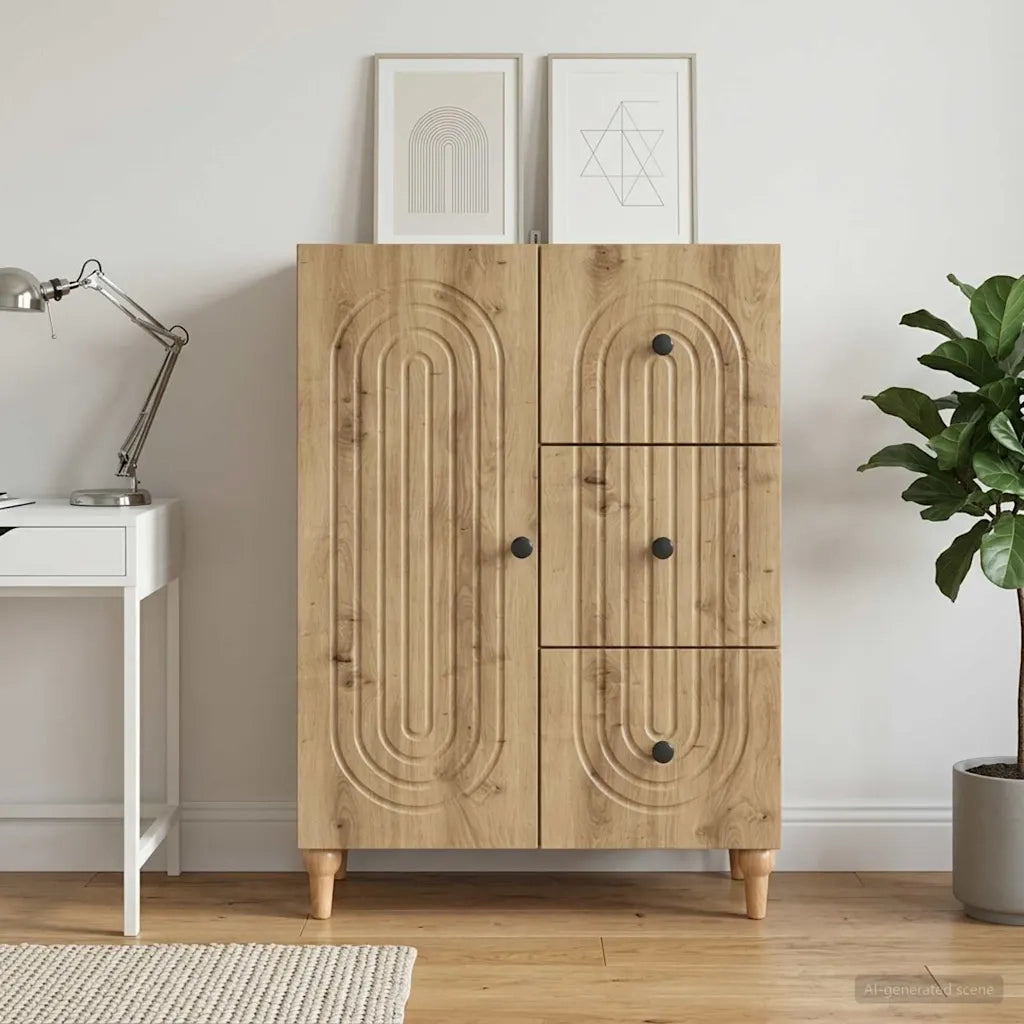 Credenza con cassetto Rovere Artigianale 66 x 34,5 x 90 cm 894174