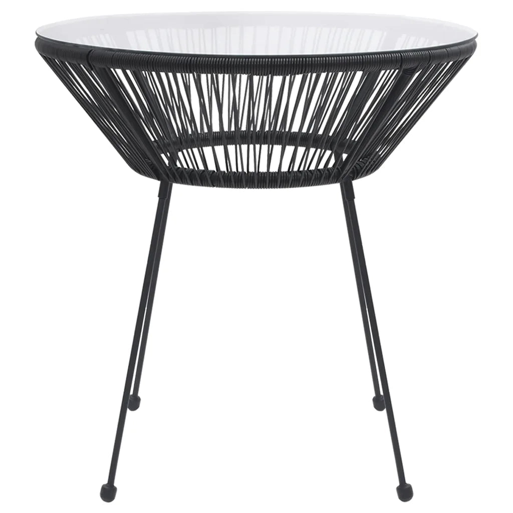 Set da Pranzo per Giardino 5 pz Nero cod mxl 35746