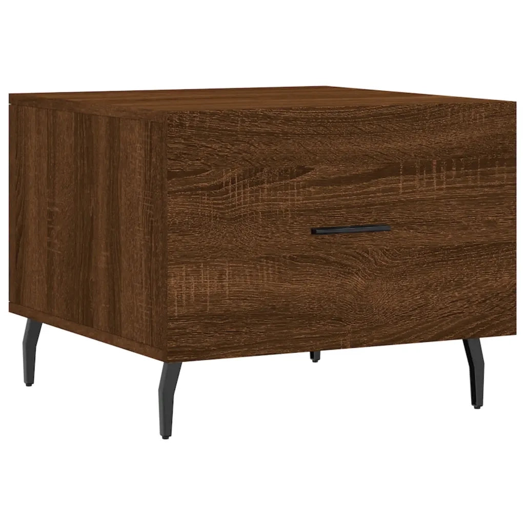 2 pz Tavolini salotto | Tavolino da caff¨¨ | Tavolino da Soggiorno Rovere Marrone 50x50x40 Legno Multistrato