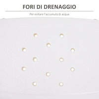 Sgabello per Doccia Bagno antiscivolo bianco altezza regolabile