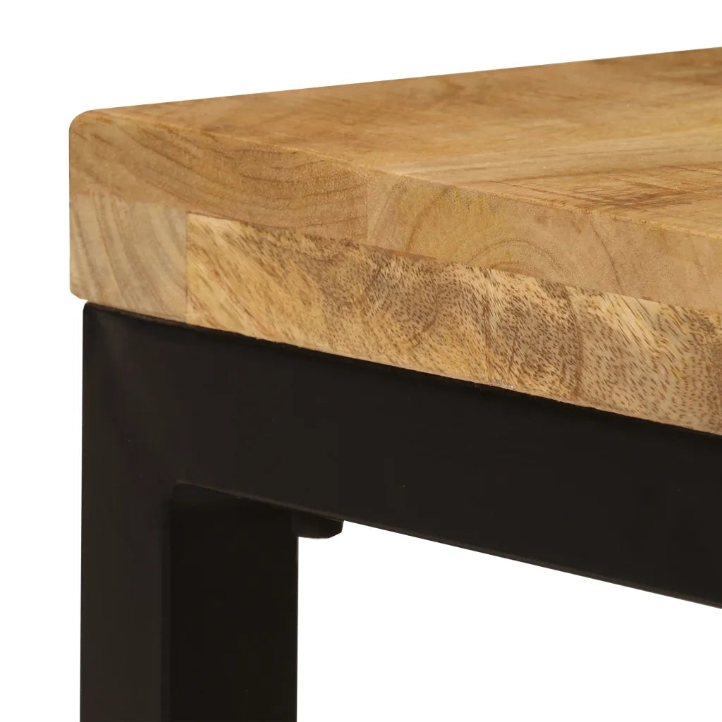 Tavolino da CaffÃ¨ 100x50x35cm Legno Massello di Mango e Acciaio cod mxl 59297