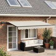 Tenda retrattile Grigio chiaro e bianco 500 × 350 cm 3426432