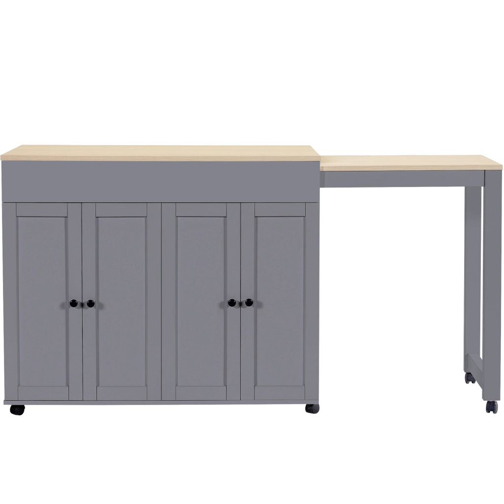 Tavolo Bar Allungabile con Vano ¨C MINIMAL ¨C Grigio, 118-180x50x94 cm