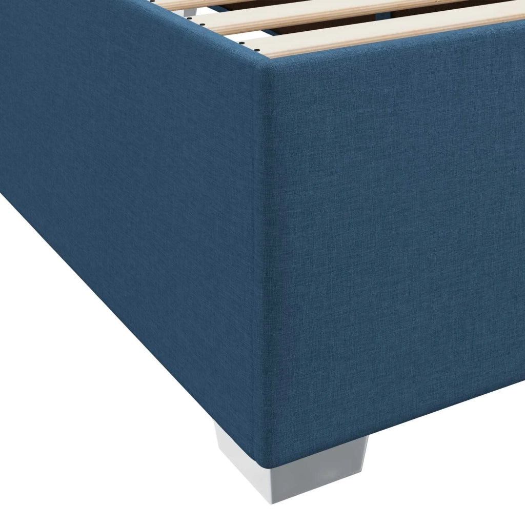 Struttura del letto con materasso Blu 180 x 200 cm Tessuto 3399207