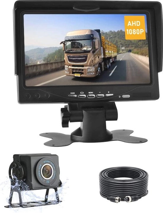 Kit di retrovisore per camioncini - 7" Monitor con sensore LED, impermeabile e visione notturna