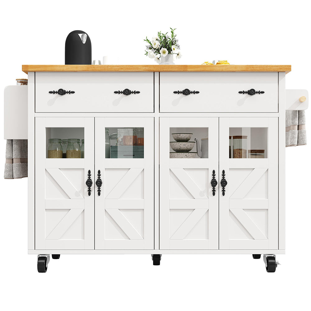 Isola cucina premium - Xylo - bianco freni scomparti regolabili