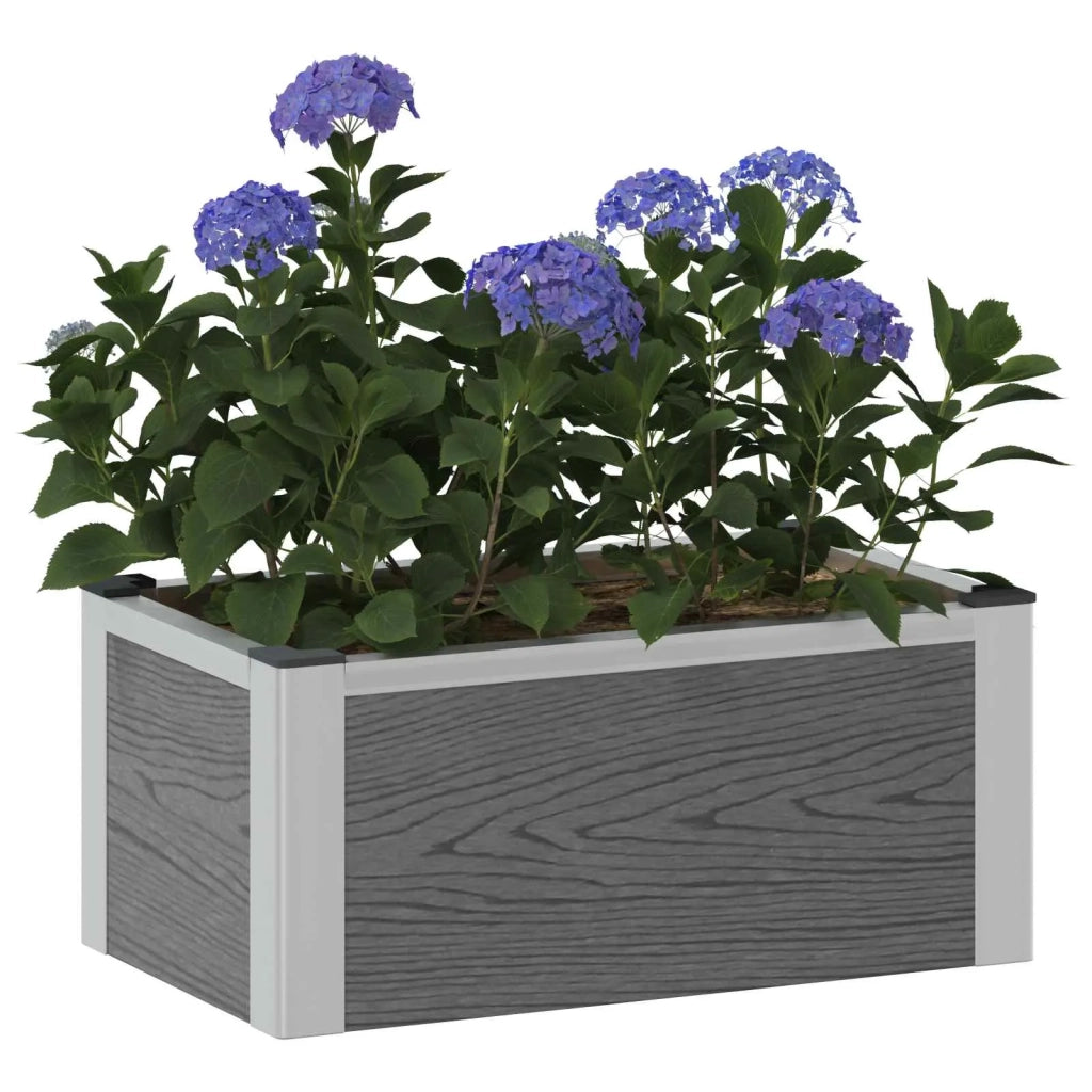 Fioriere | Cassetta per fiori | Letto rialzato da giardino Grigio 50 x 30 x 22 cm
