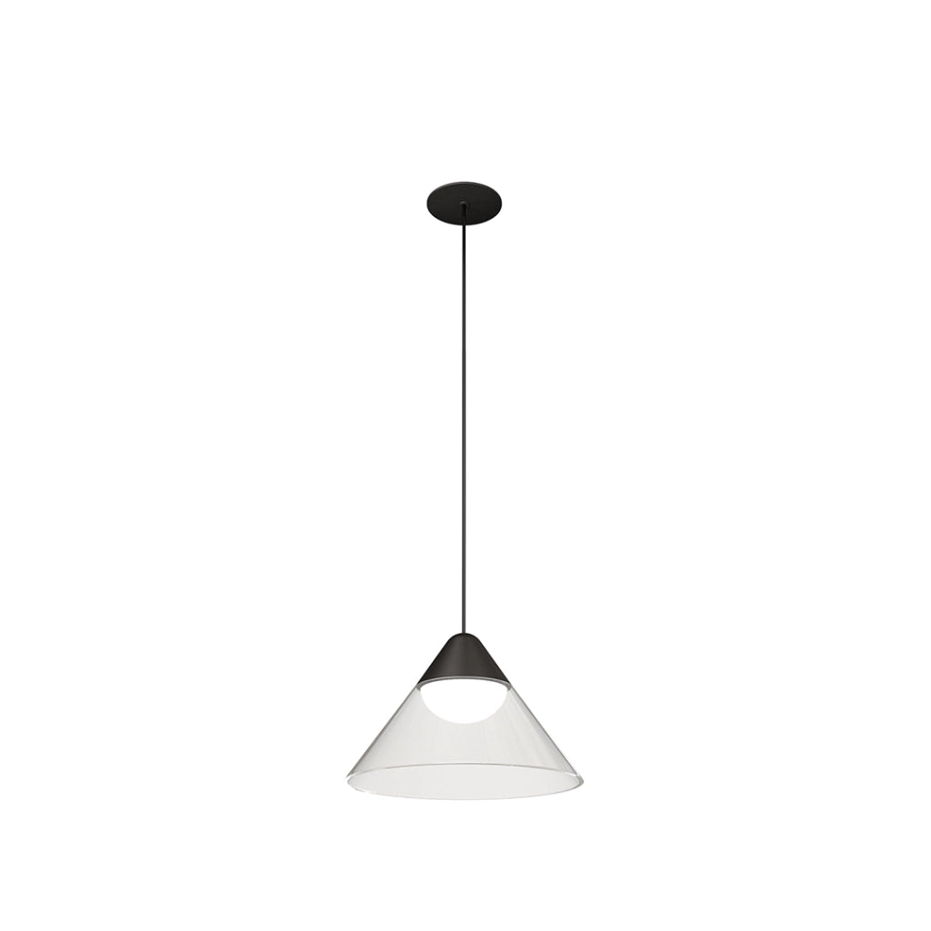 Lampada a Sospensione LED Ark Beneito & Faure 6W 3000K 90º Nero/Grigio, Design Conico per Interni - Illuminazione Elegante