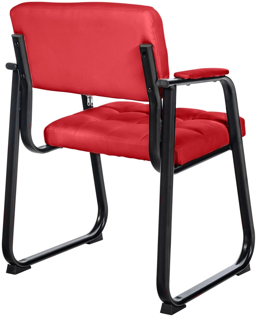 Sedia Visitatore Canada B in Similpelle rosso