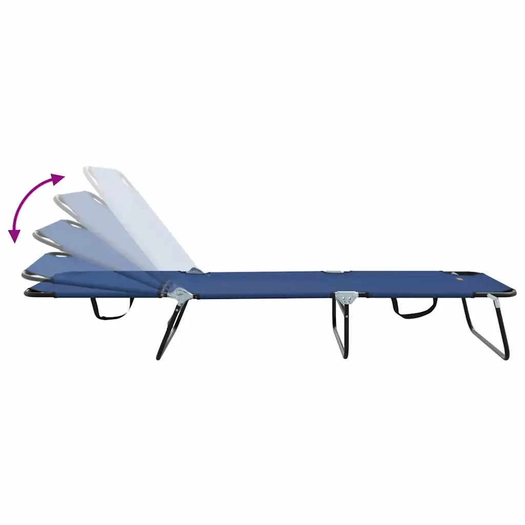 Lettino prendisole pieghevole Blu 188 x 57 x 86,5 cm Poliestere 42003140