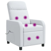 Poltrona Massaggiante Bianco Tessuto 42034948